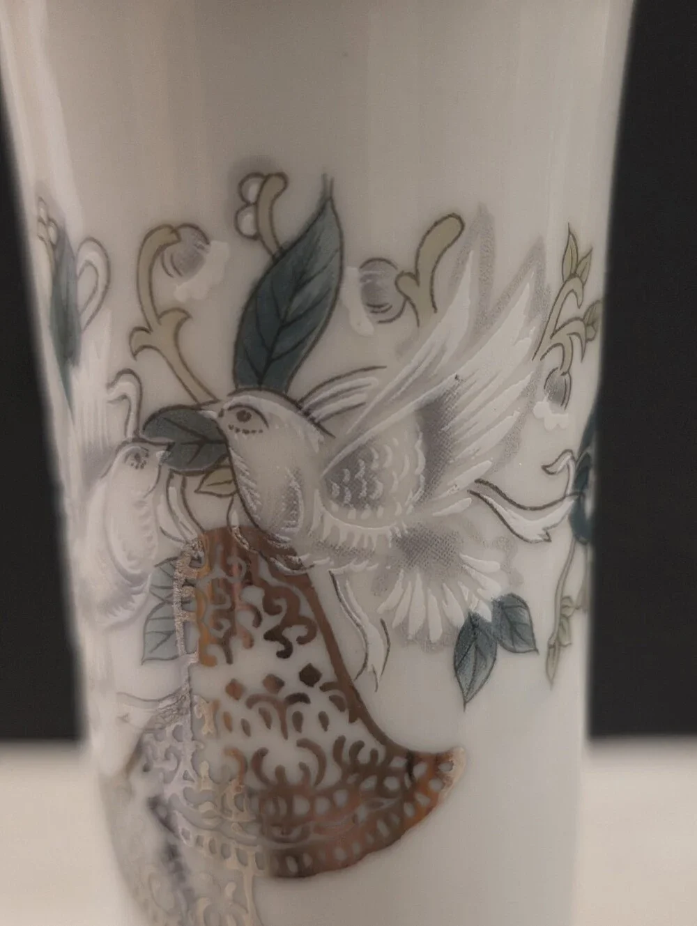 Lefton 25th Anniversary Porcelain Hand Painted Bud Vase Model 1096